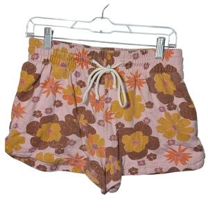 Out From Under Urban Outfitters Women's XS Pink Floral Mid Rise Sweatshorts